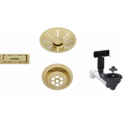 BLANCO Armatura 1x3,5" z InFino i elementami stalowymi satin gold 207423